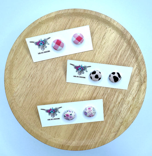 Fabric Button Studs 12mm